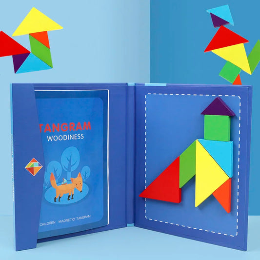 Children'S Magnetic Jigsaw Puzzle Montessori Teaching Aids Magnetic Tangram Puzzle Early Education Educational Toys for Children