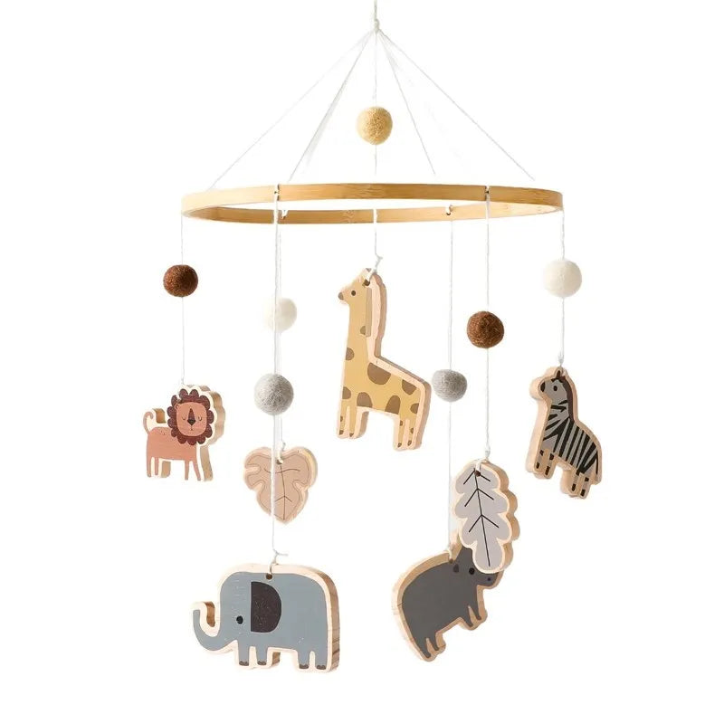 Baby Rattle Toy 0-12 Months Wooden Mobile on the Bed Newborn Music Box Bed Bell Hanging Toys Holder Bracket Infant Crib Boy Toys