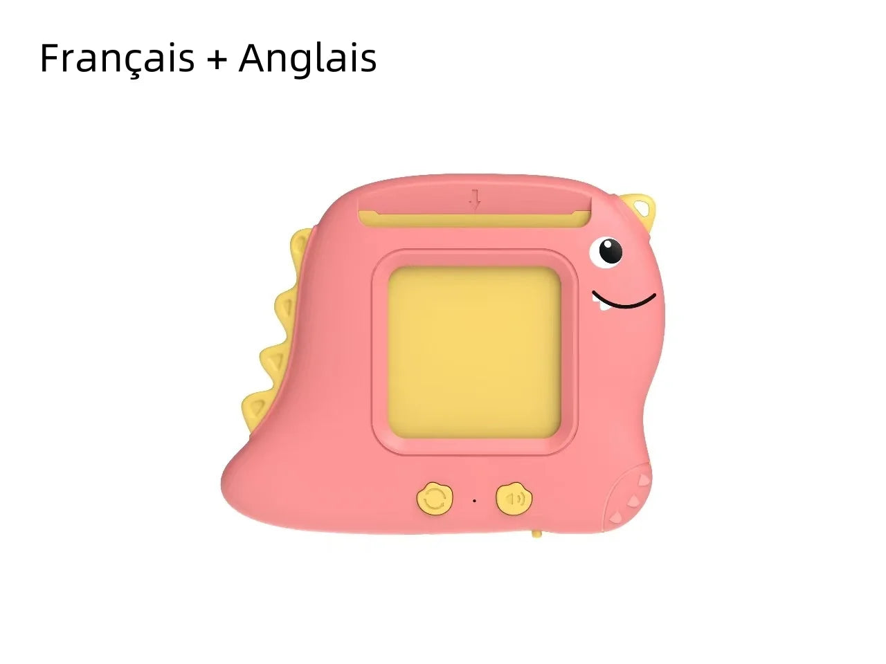 Little Dinosaur Learning Machine for Children, Talking Flash Card, English、Spanish、French Electronic Early Education Machine