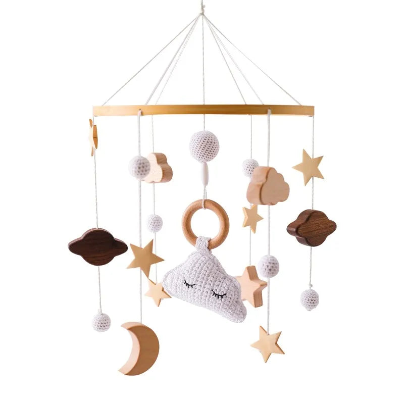 Baby Rattle Toy 0-12 Months Wooden Mobile on the Bed Newborn Music Box Bed Bell Hanging Toys Holder Bracket Infant Crib Boy Toys