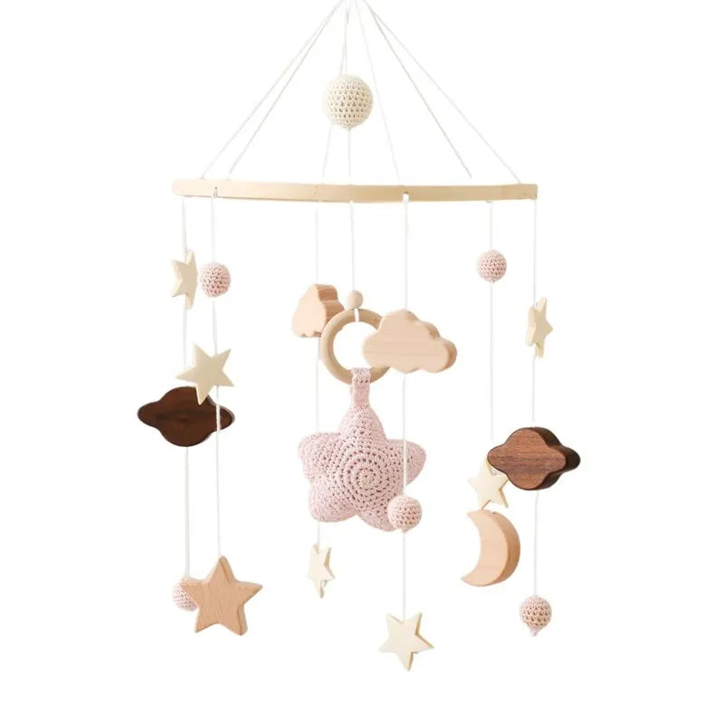 Baby Rattle Toy 0-12 Months Wooden Mobile on the Bed Newborn Music Box Bed Bell Hanging Toys Holder Bracket Infant Crib Boy Toys